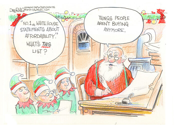 Editorial cartoon for Dec. 1, 2025